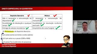 Contratos Empresariais  Contratos Bancários aula 2 [upl. by Arolf]