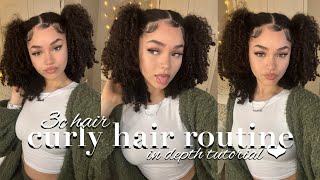 CURLY HAIR ROUTINE  3c hair type  in depth tutorial [upl. by Zusman209]