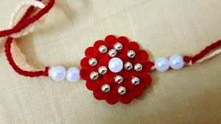 Beautiful Easy Rakhi Making Ideas with Bindi  Unique Rakhi Making Ideas  Rakhi Making [upl. by Nitsyrc]