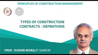 Types of construction contracts  Definitions [upl. by Eirene]