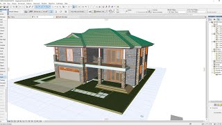 6Bedroom Maisonette Design in ArchiCAD Part 1 [upl. by Elsilrac]