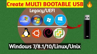 How to create multi bootable USB Hindi  UEFI amp Legacy all in one [upl. by Kostival547]