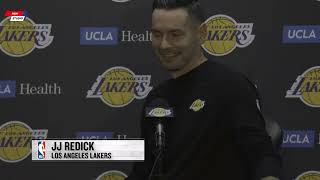 Lakers Coach JJ Redick Sacramento Kings Postgame Interview Answering Questions [upl. by Chimene661]