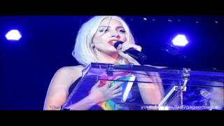 Lady Gaga Singing the National Anthem  the NYC Pride Rally 2013 [upl. by Marty]