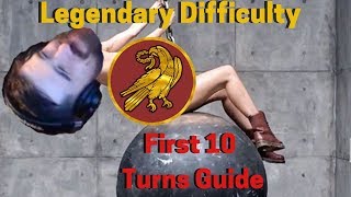 Western Roman Empire Legendary First 10 Turn Guide for Total War Attila [upl. by Oirromed314]