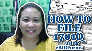 How to File Quarterly Income Tax 1st Quarter 1701Q  8 Flat Rate [upl. by Aeret]