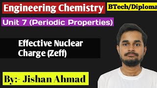 Effective Nuclear Charge Zeff  Periodic Properties  Engineering Chemistry RGPV [upl. by Ellinej]