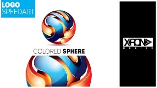 LOGO DESIGN  Colored Sphere Logo in Adobe Illustrator [upl. by Nomar]