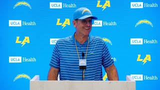 Jim Harbaugh On Final Prep For Panthers LA Chargers [upl. by Albric]