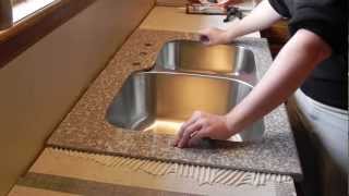 Lazy Granite Kitchen Countertop Installation Video [upl. by Aili]