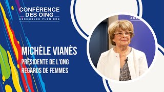 Coopération OIFsociété civile  Michèle Vianès Présidente de lONG Regards de Femmes [upl. by Christan]