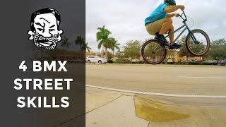 4 BMX Skills to Learn First [upl. by Ecinev496]