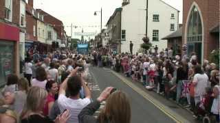 Sleaford Lincolnshire Olympic Torch Relay on Southgate B1517 [upl. by Zoilla]