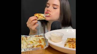 ASMR CREAMY PASTA  CHEESY BREAD MUKBANG asmr mukbang pasta pizza [upl. by Aleac]