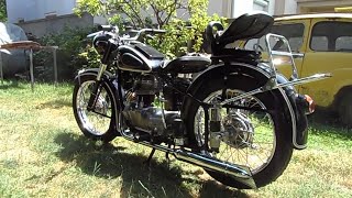 BMW R252 year 1953 Art of Black and Amazing Sound of working engine [upl. by Merna]