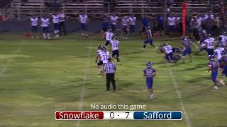 Safford Varsity Football vs Snowflake [upl. by Ailecec]