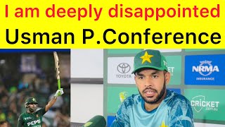 We are disappointed 🛑 Usman khan press conference after Pakistan lost 2nd T20 vs Australia Sydney [upl. by Touber315]