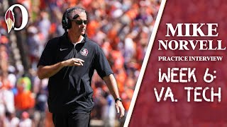 FSU Football  Mike Norvell on getting the run game going health of Kentron Poitier Jordan Travis [upl. by Anelleh]