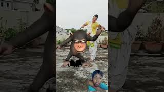 Bandar mama pahan pajama dawat khanne aaye 🐒viral funny [upl. by Ranna129]