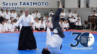 Seizo TAKIMOTO 8th dan  Korea Aikido Federation 30th Anniversary [upl. by Eilsew]