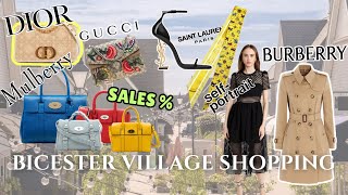 Bicester village shopping  Dior YSL Mulberry Burberry Gucci Bottega Venetta and more [upl. by Nee]