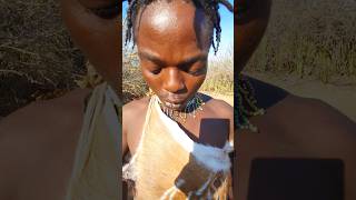 Indigenous hunters in the Bush africa africantribe hadzabetribe food shorts shortsviral [upl. by Erialb24]