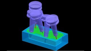 Siemens NX 5 axis tilt tool axis [upl. by Ettenyl]