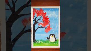 Art tutorial beautiful penguin shorts [upl. by Burlie171]