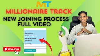 Millionaire Track New Joining process full video  Latest Update  millionairetrack [upl. by Nannek89]