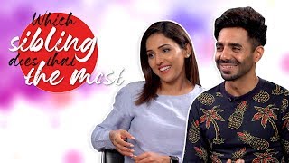 Aparshakti Khurana amp Neeti Mohan talk about their siblings  CineBlitz [upl. by Colb]