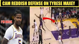 Cam Reddish Defense on Tyrese Maxey [upl. by Ydur]