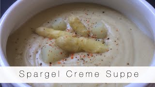 Spargel Creme Suppe  vegan amp super einfach [upl. by Anirbas]