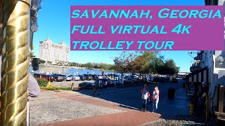 Savannah Georgia 4k  Full Tour  Uncut POV Trolley Tour [upl. by Cindie]