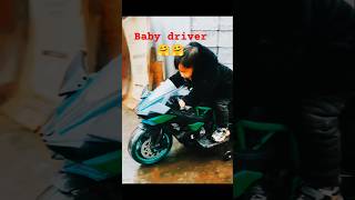 New baby driver Kawasaki ninja h2r automobile bike rider kawasakininjah2r bikelover shorts [upl. by Cyrille]