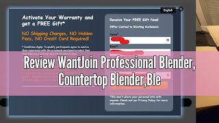 Review WantJoin Professional Blender Countertop BlenderBlender for kitchen Max 1800W High Power Ho [upl. by Eellek177]