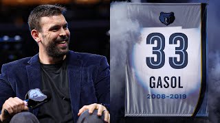 Marc Gasols Memphis Grizzlies Jersey Retirement [upl. by Desdamona]