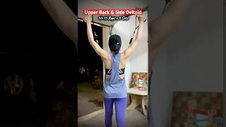 Upper Back amp Side Deltoid Workout workout upperback shoulders homeworkout bandworkout shorts [upl. by Ardnovahs462]