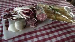 Tagliatelle con radicchio e sbriciolata di salame fotoracconto [upl. by Lundquist16]