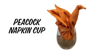 Peacock Napkin Cup Fold [upl. by Ewall50]