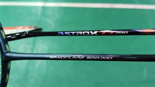 Perbandingan Viral Raket High end terbaik yonex Astrox 77 Pro Vs Nanoflare 800 Pro Enak semua [upl. by Anifesoj]