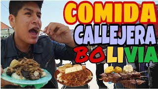 Probando COMIDA CALLEJERA en BOLIVIA 🇧🇴  ORURO [upl. by Eelnyl]