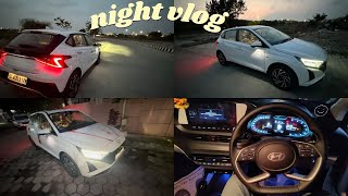 2024 hyundai i20 facelift night review headlight performance at night interior ambient light [upl. by Najib]