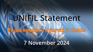 UNIFIL Statement 07112024 [upl. by Cul]