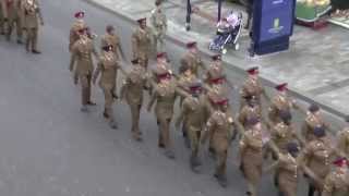 Remembrance parade making its way through Maidstone Town Centre [upl. by Elodia]