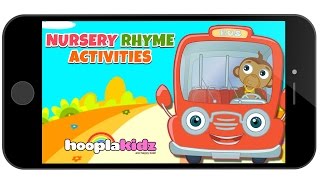 Nursery Rhymes Activities Kids App by HooplaKidz  Wheels on The Bus Nursery Rhymes [upl. by Gilud530]