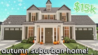 15k Bloxburg Autumn Suburban House Build 2 Story Tutorial [upl. by Haela]