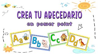 CREA TU ABECEDARIO EN POWER POINT [upl. by Dlawso637]