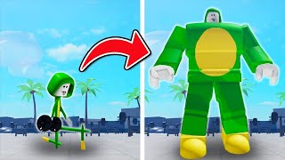 HOW TO GET SUPER BUFF in Roblox Weight Lifting Simulator [upl. by Paxton]