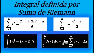 Integral Definida Por Definición De Límite  SUMAS DE RIEMANN [upl. by Filomena]