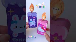 DIY Cute paper candle🕯️ shorts tonniartandcraft craft love diy art [upl. by Mulry]